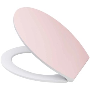 Sedile WC Diaqua Hollywood Powder, sedile WC a chiusura rallentata rosa chiaro.