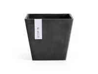 Ecopots Pflanzgefäss Rotterdam Dunkelgrau (HxBxT) 17,5 x 20 x 20 cm