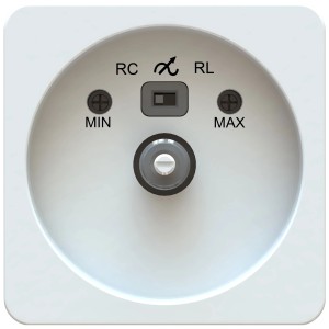 Max Hauri LED dimmer rotativo priamos bianco 1x1 per scatole da incasso.