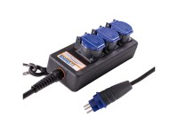 Steffen Steckdosenleiste Professional 3 x T23 Schwarz-Blau Länge 3 m