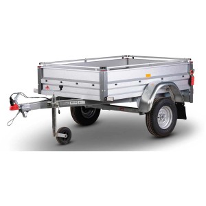 Remorque Stema Variolux 550 avec rambarde, roue jockey et antivol.