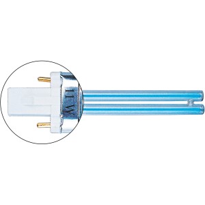 Lampada di ricambio UVC Heissner 5W con attacco PL (2 pin) per chiarificatori per laghetti.