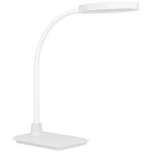Lampada da tavolo a LED Eglo Lauro bianca dimmerabile con collo di cigno, 600 lm, 5,5 W, alta 36 cm.
