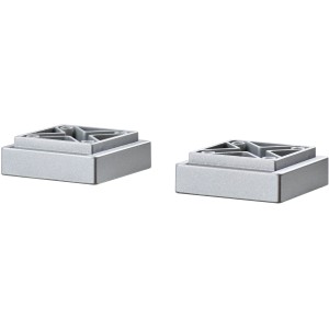 Pieds de socle Pelipal, lot de 4, argent mat, pour meubles de salle de bain Quickset 357.