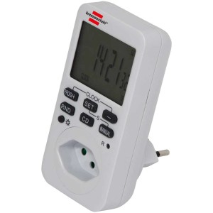 Brennenstuhl programmateur hebdomadaire digital Comfort-Line IP20 avec écran et éléments de commande.