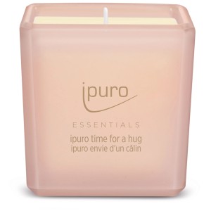 Ipuro Duftkerze Essentials Time for a hug im roséfarbenen Glas, 125g.