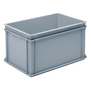Contenitore Rako grigio, 60 l, impilabile e robusto.