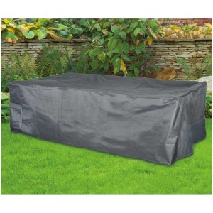 Copertura protettiva grigia per set da giardino in poliestere Oxford 420D. Resistente agli strappi e impermeabile.