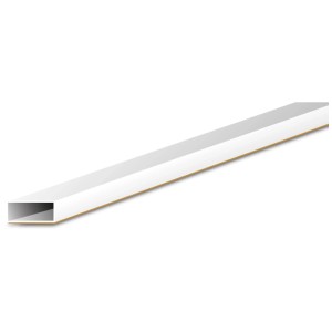 Goulotte de câbles blanche auto-adhésive 20x10 mm, longueur 2 m avec couvercle.