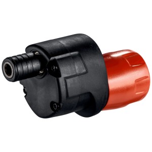 Metabo Exzenteraufsatz Quick PowerMaxx BS, schwarz-roter Schrauber-Aufsatz für präzises, kantennahes Arbeiten.