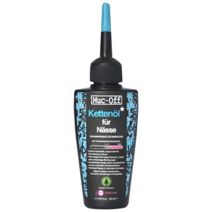 Muc-Off Kettenöl für Nässe, 50 ml Flasche, ideal für feuchte Bedingungen. Fahrradpflege für Kette, Schaltwerk & Pedale.