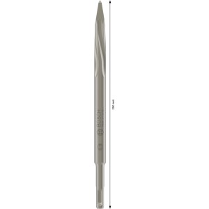 Scalpello a punta Bosch Pro SDS-plus, lunghezza 250 mm, per martelli con arresto rotazione.