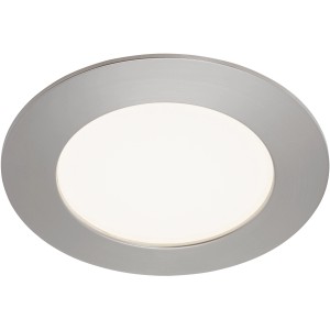 Spot encastrable rond à LED Briloner en nickel mat, diamètre 12 cm.