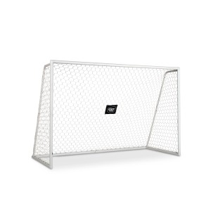 Porta da calcio bianca Exit Scala in alluminio, 300x200cm, per giardino e tempo libero.
