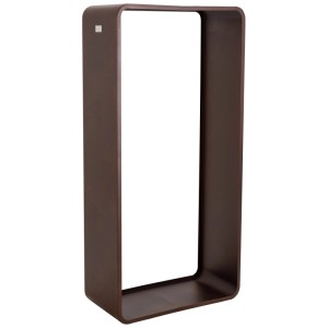 Range-bûches moderne Nouvel en acier couleur rouille, env. 148,5x72,5x35,5 cm (HxLxP).