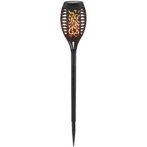 Lot de 3 Globo LED lampe solaire torche, noire, pour un éclairage d'ambiance du jardin.