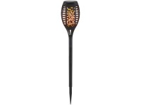 Globo LED-Solarleuchte Fackel Kunststoff Schwarz inkl. Akku 3er-Set