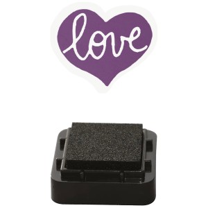 Stempelset Hearts, 35-teilig mit Herzmotiven und Stempelkissen für kreative Projekte.