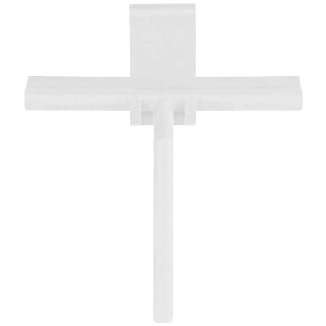 Tergivetro doccia bianco in silicone con supporto per bagno e doccia, 21x24,5 cm.