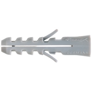 Tassello ad espansione grigio Fischer S 6 GK in nylon, adatto per calcestruzzo e mattoni pieni.