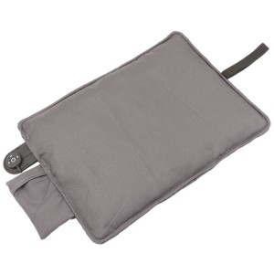 Cuscino riscaldante AddLiving grigio, pieghevole, con tecnologia a infrarossi e pannello di controllo. Riscaldatore elettrico senza fili.