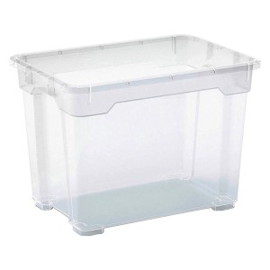 Box multiuso trasparente OBI Santos S, 26,5x25,5x37cm, 17 litri, per lo stoccaggio.