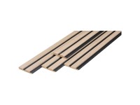 Paneele 3D MDF Natürliche Eiche / Schwarz 4 Stk.