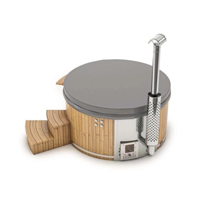 FinnTherm Hot Tub Stockholm Bianco crema Ø 200 cm