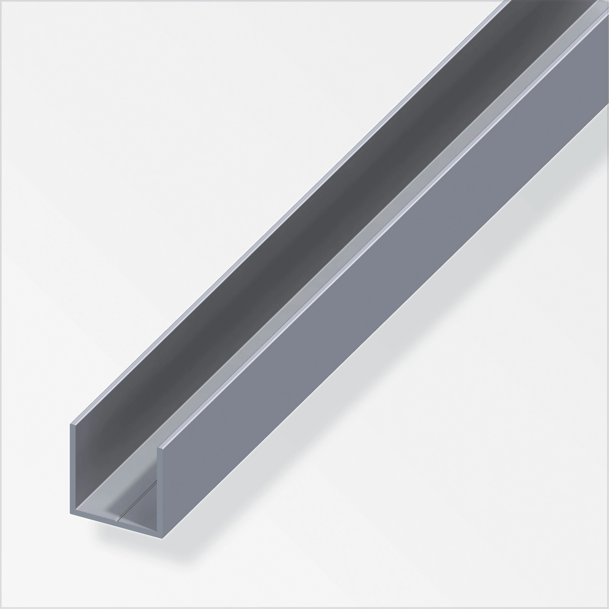 Combitech Quadrat U-Profil Aluminium blank 19,5 mm x 2,5 m kaufen bei OBI