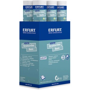 ERFURT Strukturvlies Basic 406, papier peint intissé à peindre avec mousse structurée pour une décoration murale personnalisée.