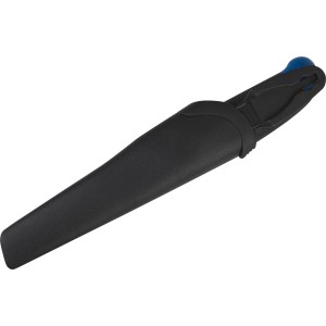 Coltello da outdoor LUX-TOOLS, 10 cm, blu-nero, con fodero. Coltello robusto per attività all'aperto.