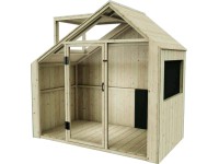 PolarPlay Spielhaus Sternschnuppe Natur B 182 cm x T 101 cm x H 171 cm