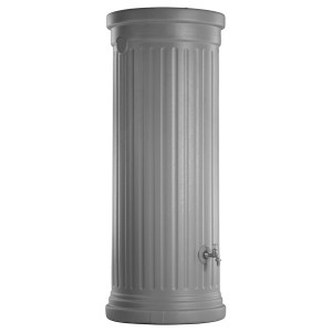 Serbatoio acqua piovana Garantia, 1000 l, grigio pietra, design a colonna con rubinetto (opzionale).