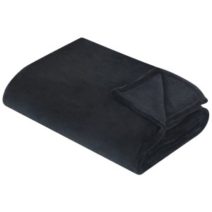 Coperta in pile nera Beliani Bayburt (200x220 cm) in poliestere, morbida e avvolgente.