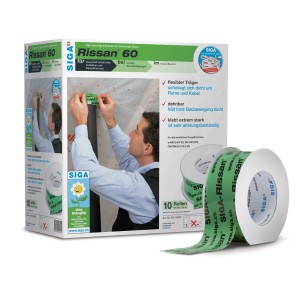 Nastro adesivo Rissan 60, rotolo da 25 m per accessori isolanti, ermetico e ad alta adesività.