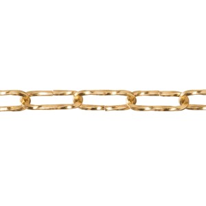 Conacord Zierkette aus Stahl, gedreht, 3,5 mm, messingfarben.
