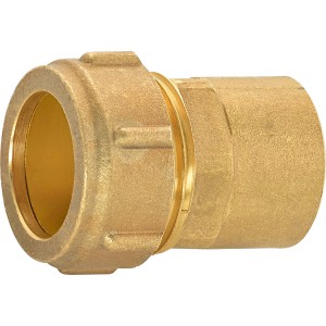 Raccordo a compressione in ottone, Ø 22 mm x 18,6 mm (Rp 1/2), per impianti idraulici e di riscaldamento.