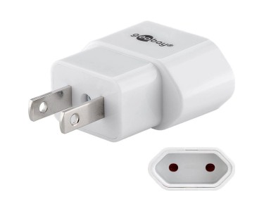 Adattatore Universale Da Viaggio Con 3 Prese – Pieghevole 180°, 5 Pezzi – Spina Europea, Bianco, Compatto Per Viaggi – Presa Multipla In ABS E Ottone - 4