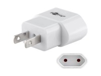 Adattatore Spina Europa / USA Bianco a 2 poli