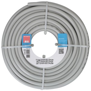 Câble TT gris CH-N1VV-U, 5x2,5 mm², 25 m, enroulé pour installation domestique.