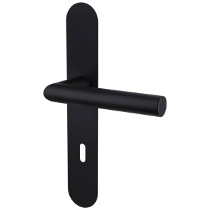 Alpertec Langschildgarnitur Simply Stick, Edelstahl schwarz, für Zimmertüren.