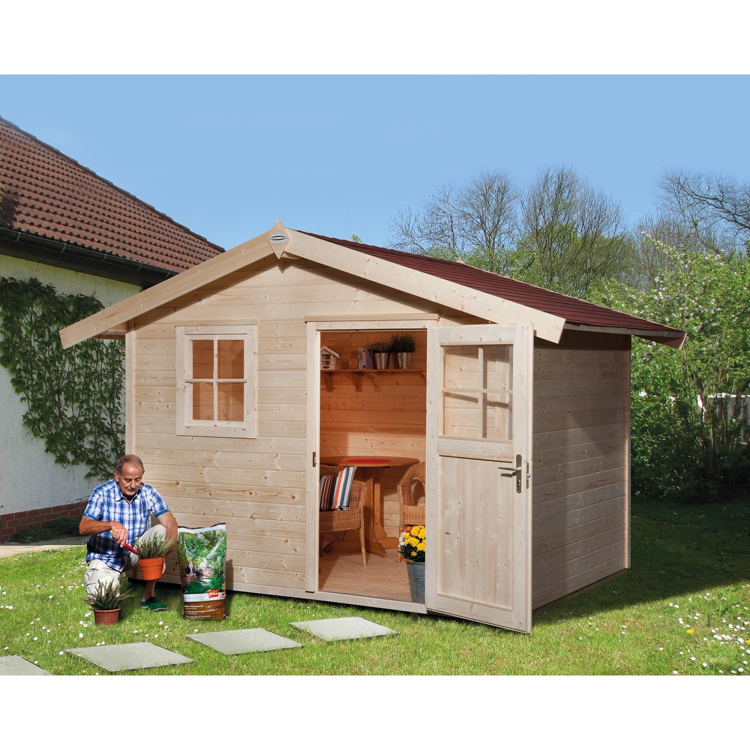 OBI HolzGartenhaus Bozen A / 240 x 205 cm kaufen bei OBI