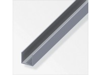 Combitech Quadrat U-Profil Aluminium blank 19,5 mm x 1 m