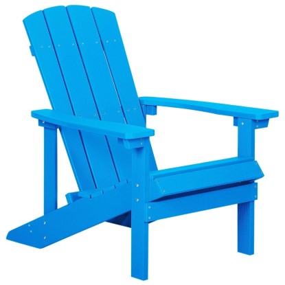 Beliani Gartenstuhl Adirondack Blau