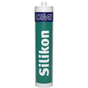 Silicone CMI, cartouche blanche (280ml) pour salle de bain et cuisine.