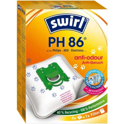 Swirl® Staubsaugerbeutel PH86 Neutraliz Air 4 Stk.