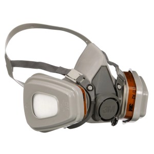 Maschera 3M 6002 per verniciatura, respiratore riutilizzabile con filtri.