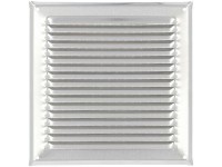 Suprex Lüftungsgitter-Blende Alu mit Insektenschutz 210 x 210 mm