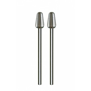 Deux fraises coniques Proxxon 6 mm en acier tungstène-vanadium pour outils miniatures.