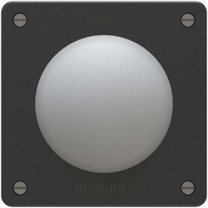 Pulsante nero Exo Schema 3 IP55 per montaggio a parete.
